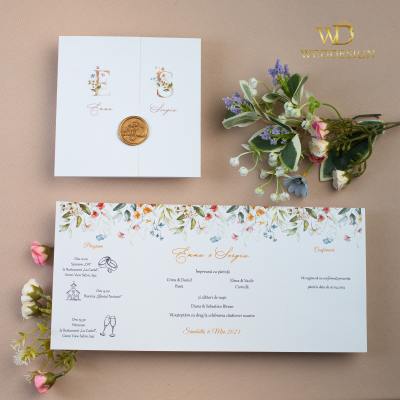 invitatie de nunta cu flori